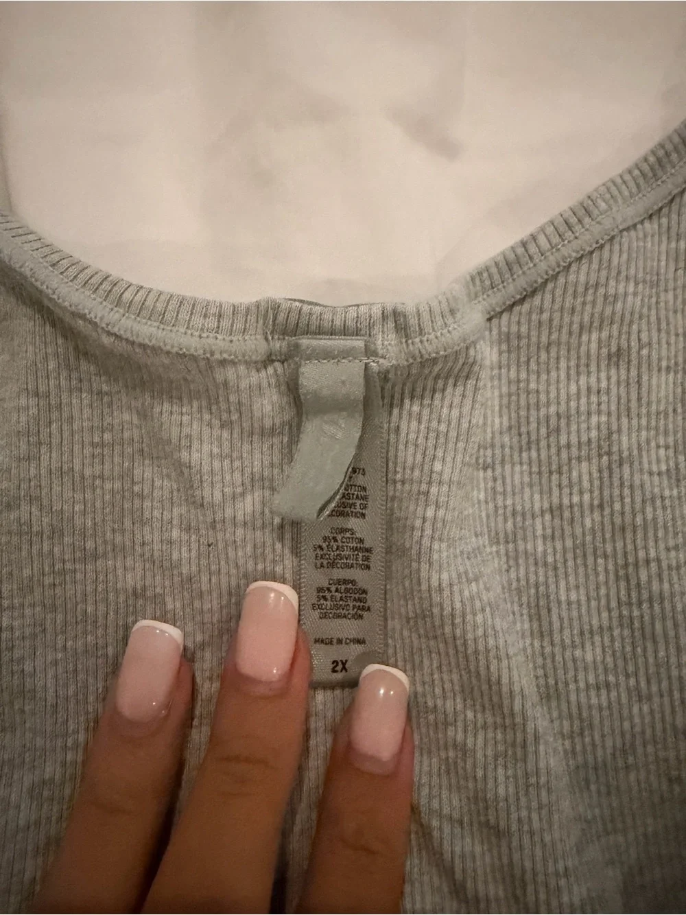 Skims Ribbed Tank Top - Gray